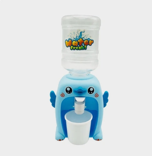 CUKERS™ Mini Children Water Dispenser Toy with Cute Cold/Warm Water Juice Milk Drinking Fountain