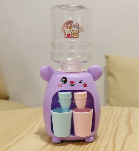 CUKERS™ Mini Children Water Dispenser Toy with Cute Cold/Warm Water Juice Milk Drinking Fountain